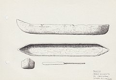 174 Messico - canoa monossile dei Lacandone' - foresta del Chiapas